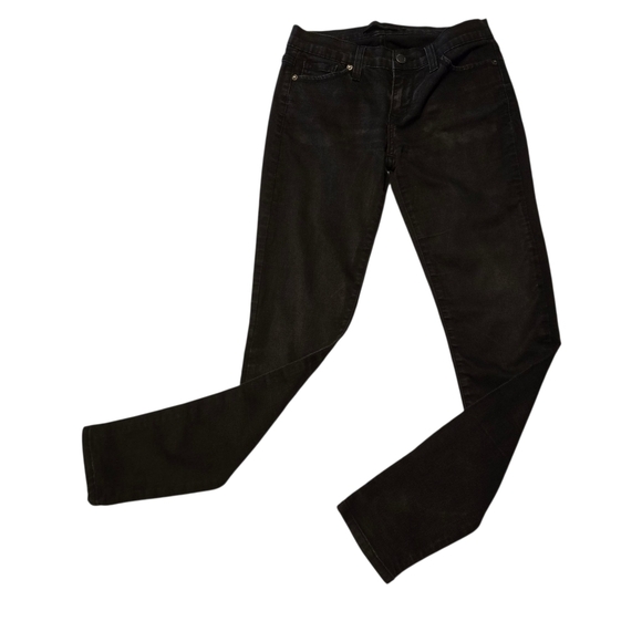 Eunina Juniors' Size 3 w26 Black Denim Skinny Leg Jeans Lo Rise Made in USA - Picture 3 of 16